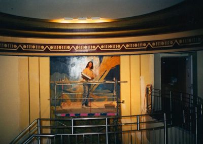 Rafael Theater main lobby mural restoration (in process), San Rafael, CA