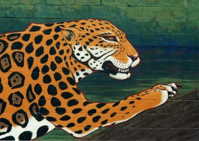 Jaguar mural at East/West Motors (detail), Santa Barbara, CA